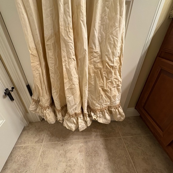 Vintage 70s Gunne Sax Jessica Cream Maxi Dress Size 7 Renaissance For Repair - Picture 8 of 15